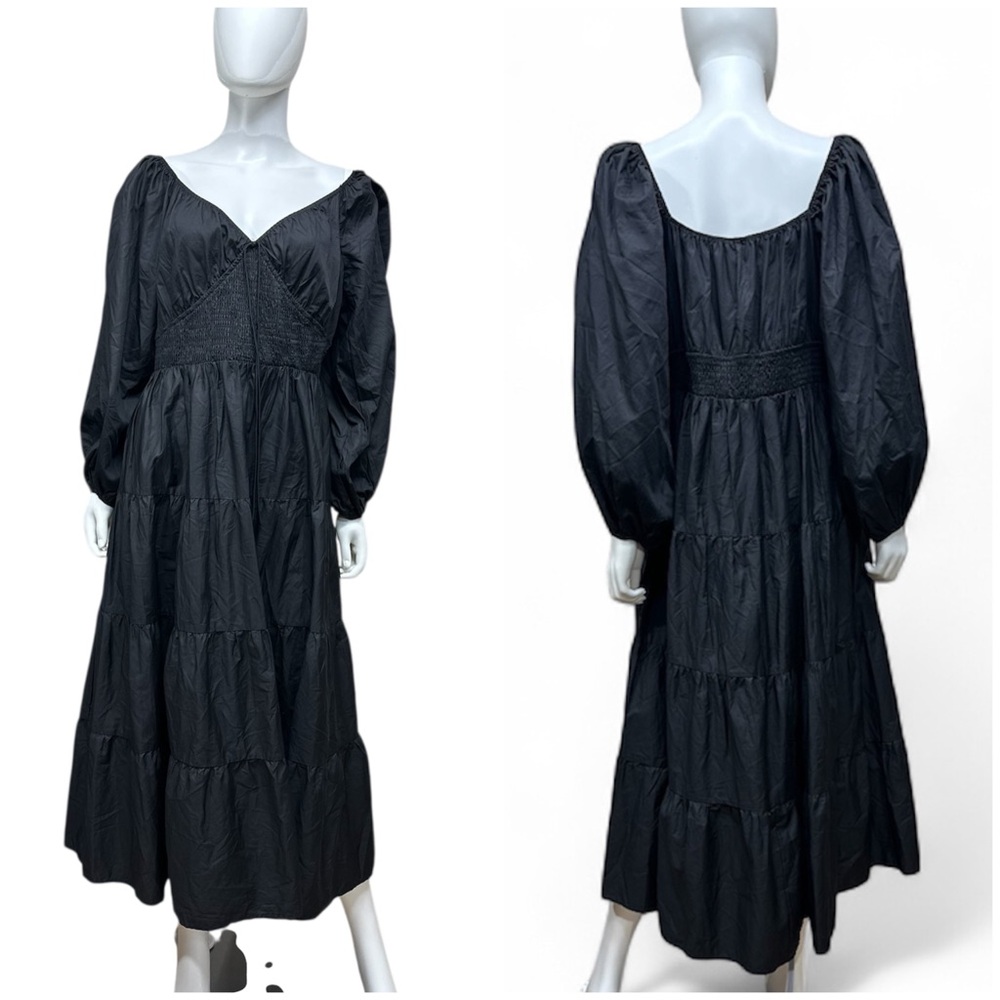 Arula Black Tiered Ruffle Dress [AA195]
